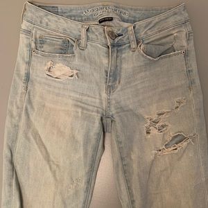 Ripped light wash jeans